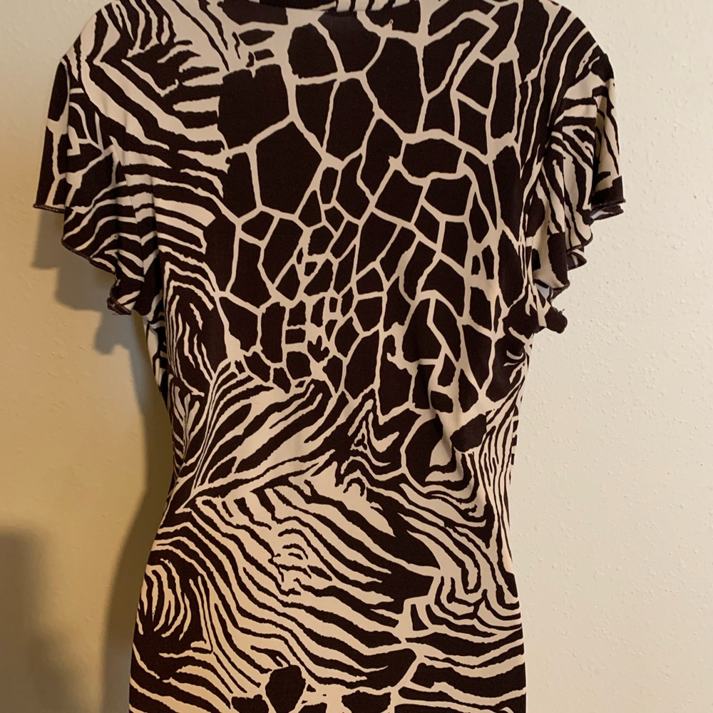 New York & Company Animal Print Top - Picture 3 of 4